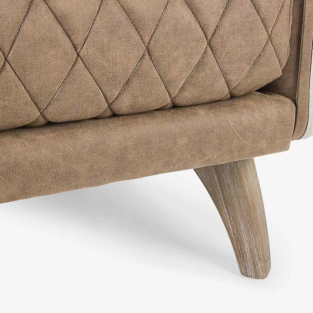 Armchair In Ash Wood And Polyester And Linen Homemotion - Rosemund - Image 8