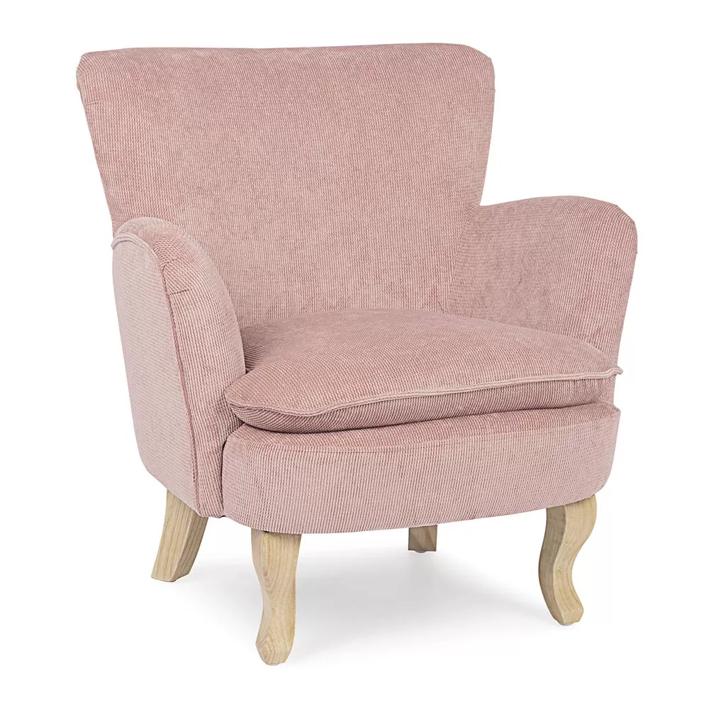 Pine Wood Armchair And Velvet Effect Seat Coste 4 Finishes - Molly - Image 13