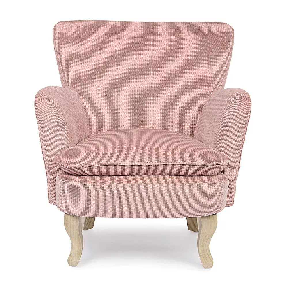Pine Wood Armchair And Velvet Effect Seat Coste 4 Finishes - Molly - Image 16