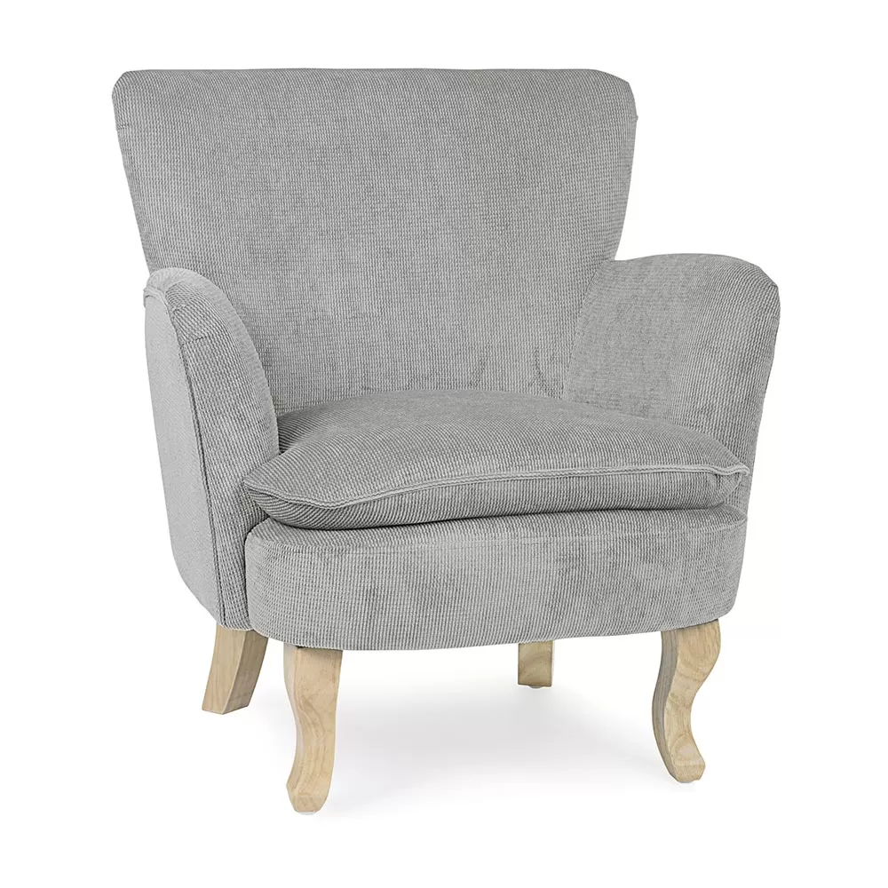 Pine Wood Armchair And Velvet Effect Seat Coste 4 Finishes - Molly - Image 18