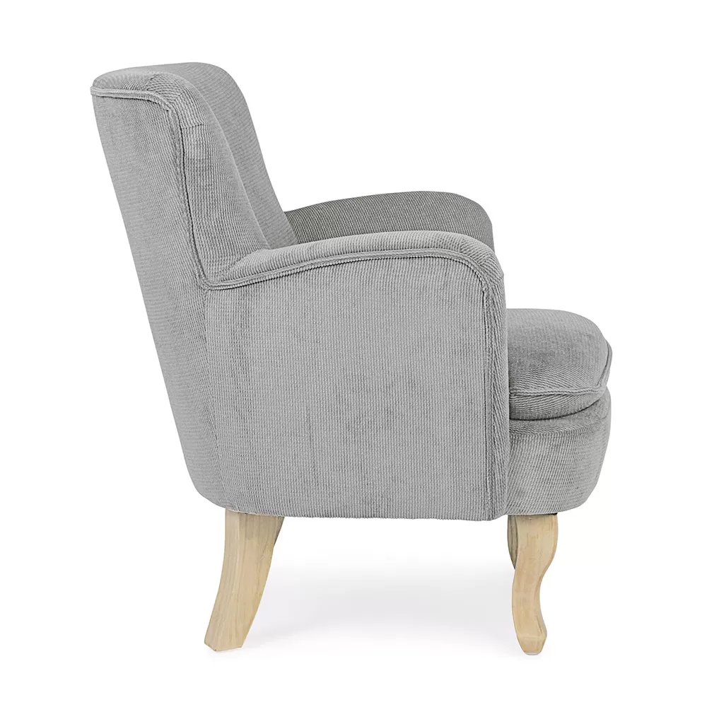 Pine Wood Armchair And Velvet Effect Seat Coste 4 Finishes - Molly - Image 19