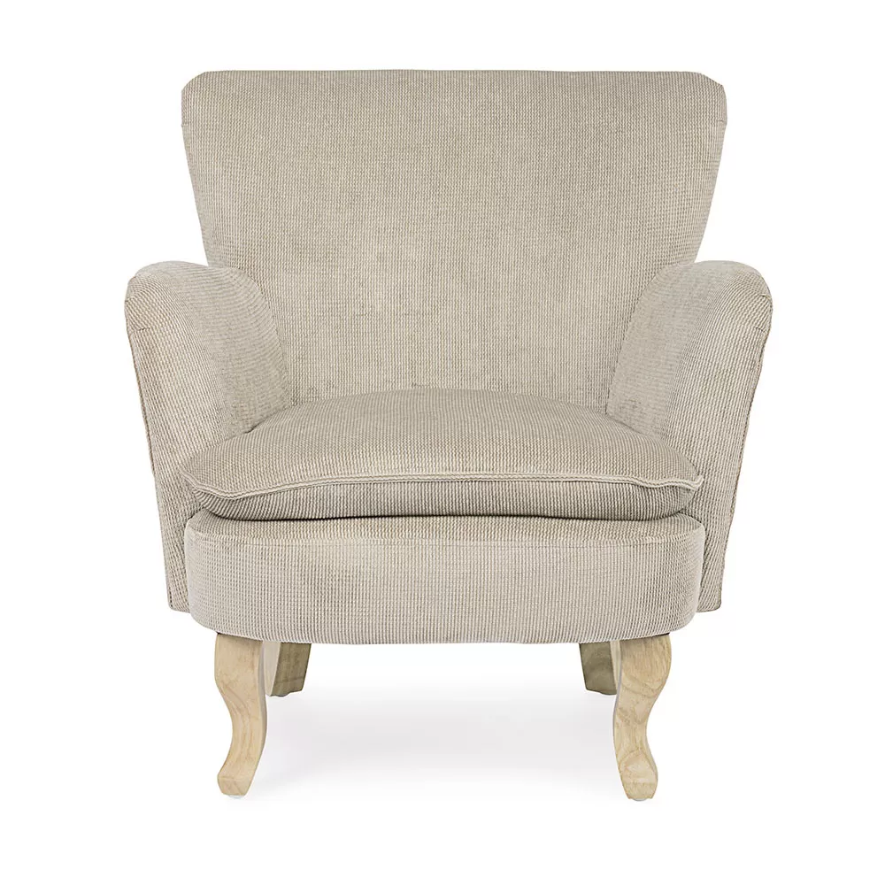Pine Wood Armchair And Velvet Effect Seat Coste 4 Finishes - Molly - Image 10