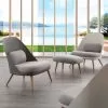 Upholstered Armchair In Fabric, Solid Beech Wood Base, Perugia
