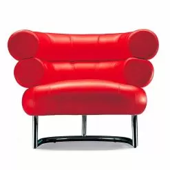 Modern Armchair Upholstered In Leather With Steel Base Made In Italy - Ostilio