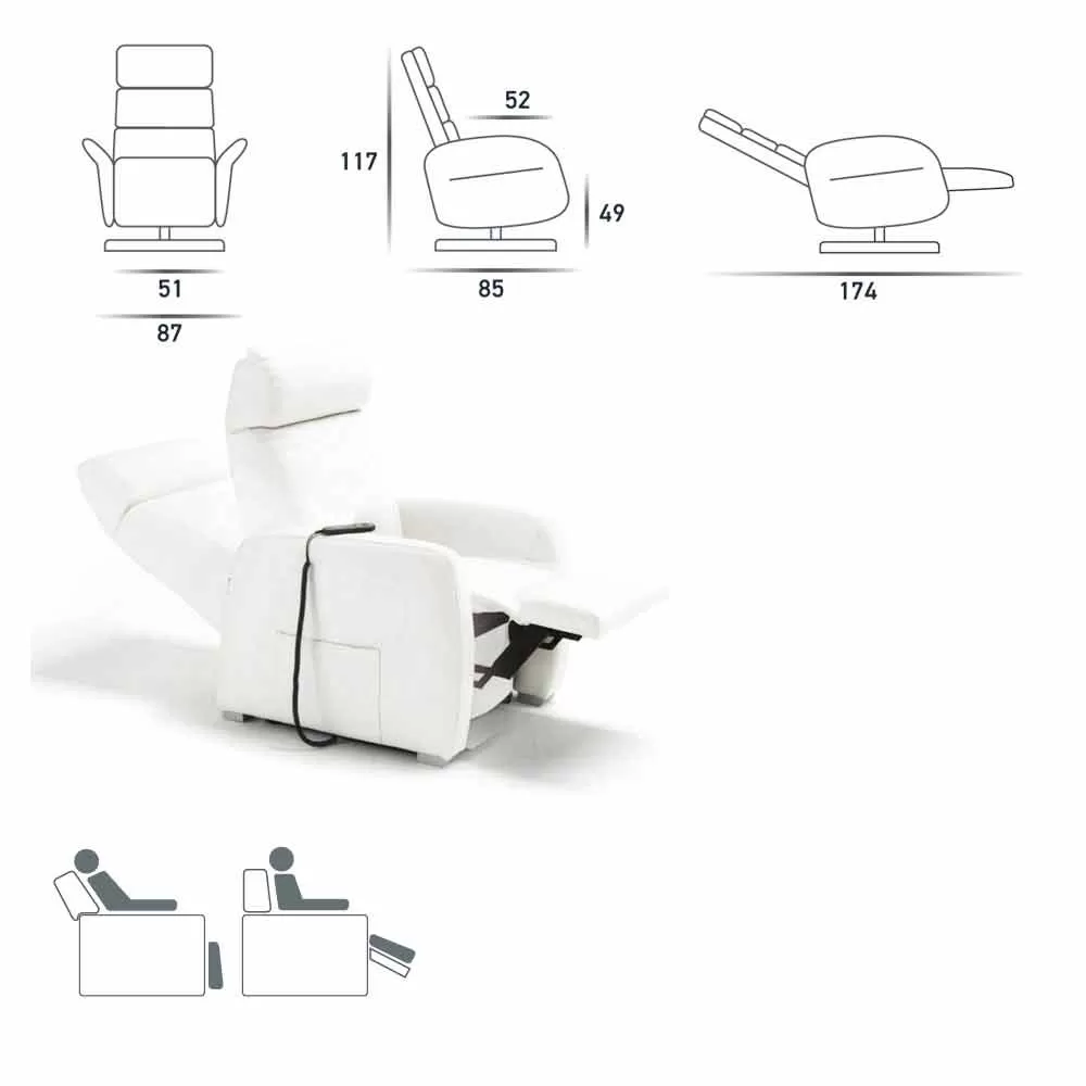 Swivel Armchair Bluma With Fabric/leather/faux Leather Upholstery - Image 6