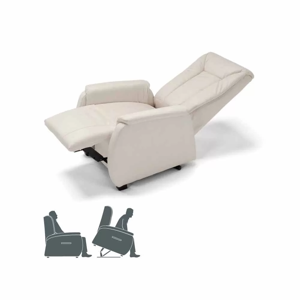 Dual Motor Recliner Armchair Rosa, Modern Design Made In Italy - Image 12
