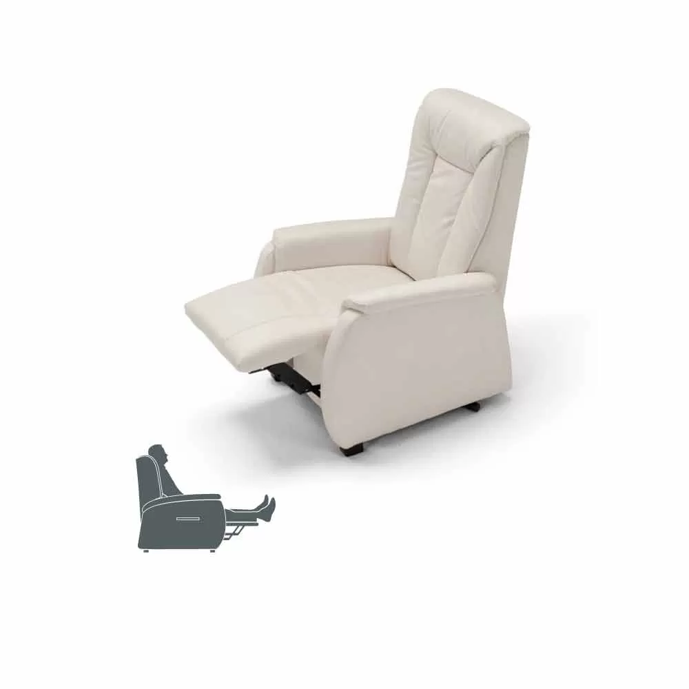 Dual Motor Recliner Armchair Rosa, Modern Design Made In Italy - Image 13