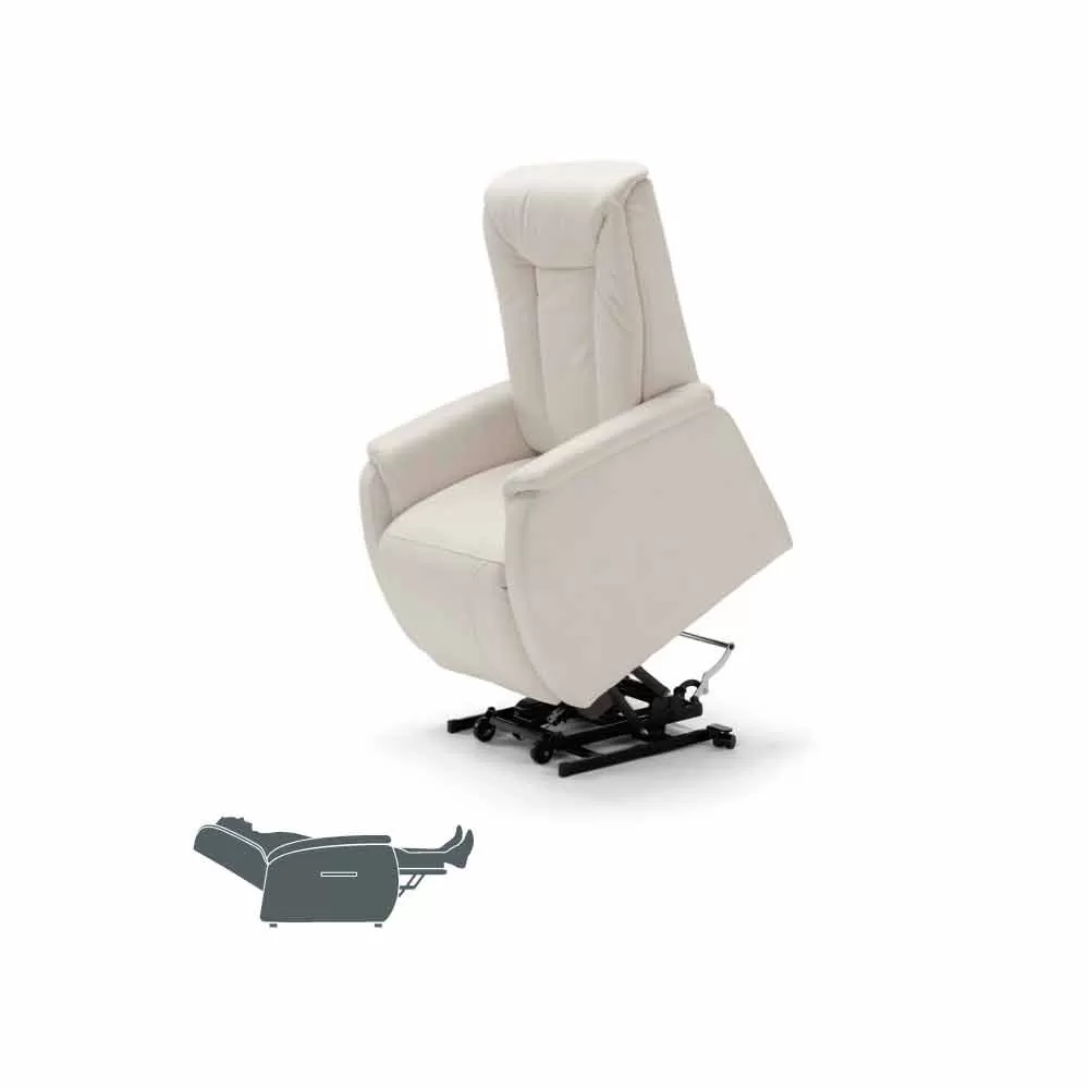 Dual Motor Recliner Armchair Rosa, Modern Design Made In Italy - Image 14