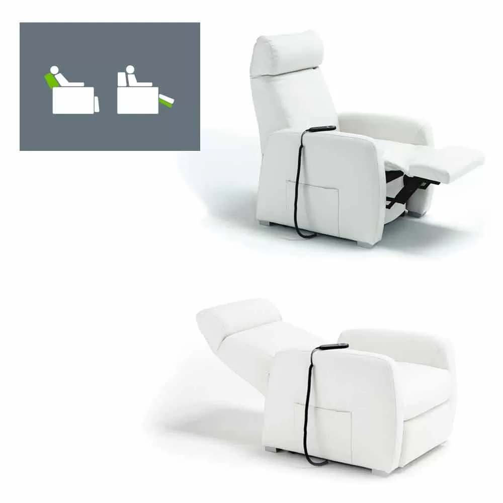 Dual Motor Riser Recliner Chair Via Verona, Entirely Made In Italy - Image 4