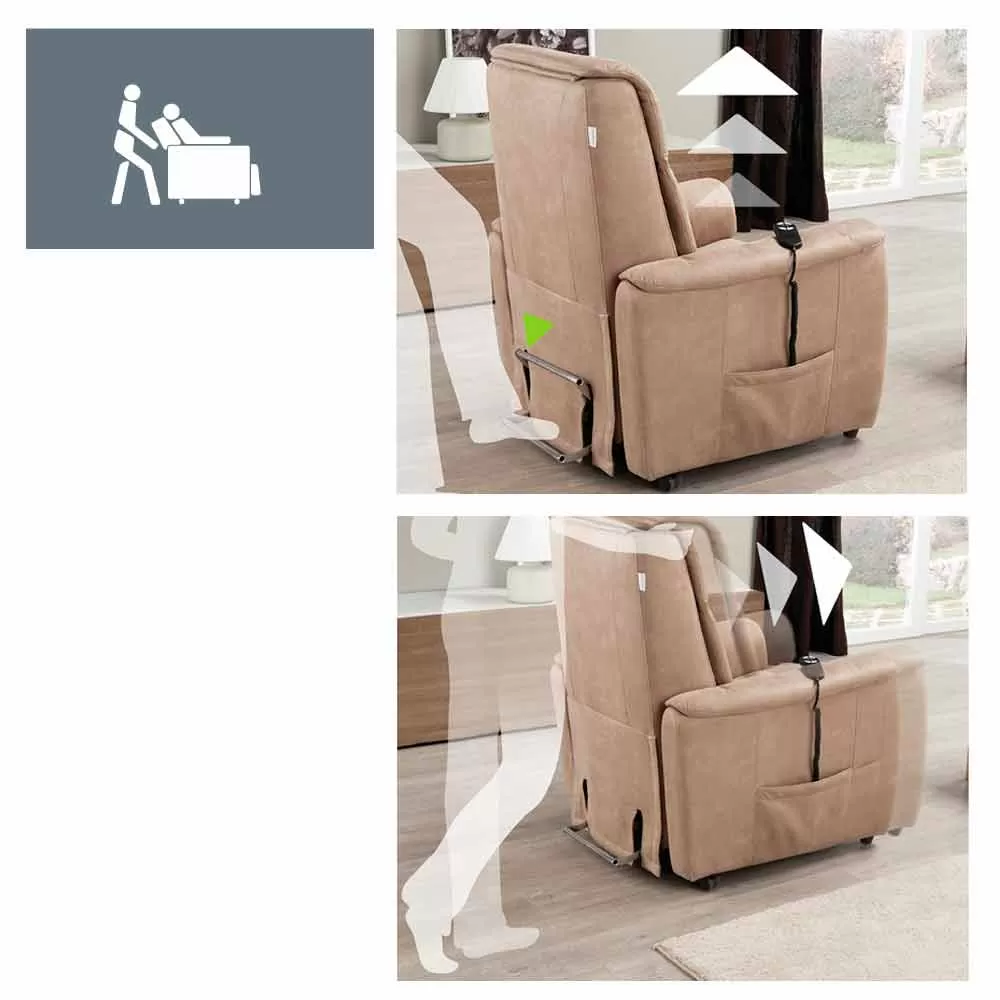 Dual Motor Riser Recliner Chair Via Verona, Entirely Made In Italy - Image 6