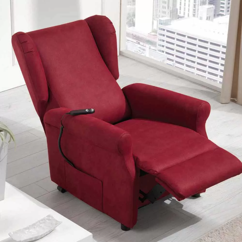 Dual Motor Riser Recliner Chair Via Verona, Entirely Made In Italy