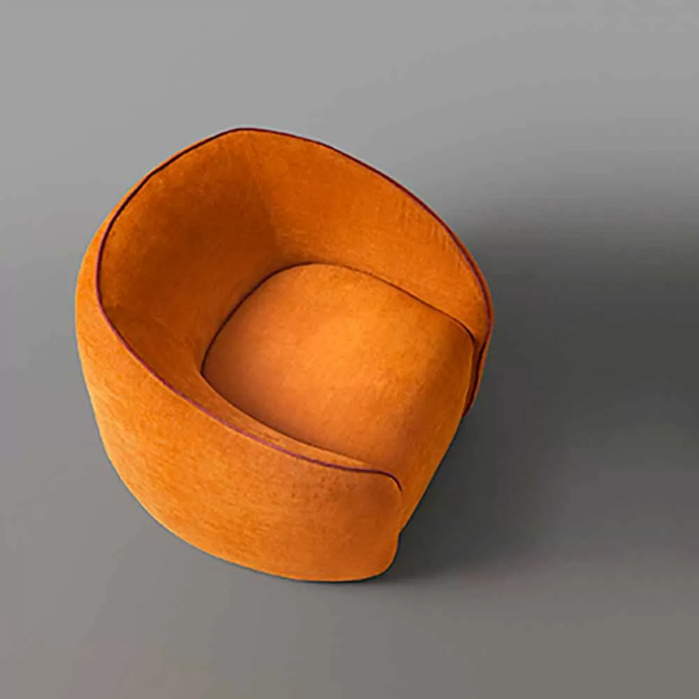 Relax Armchair Modern Design Made In Italy In Colored Fabric - Baloo - Image 2