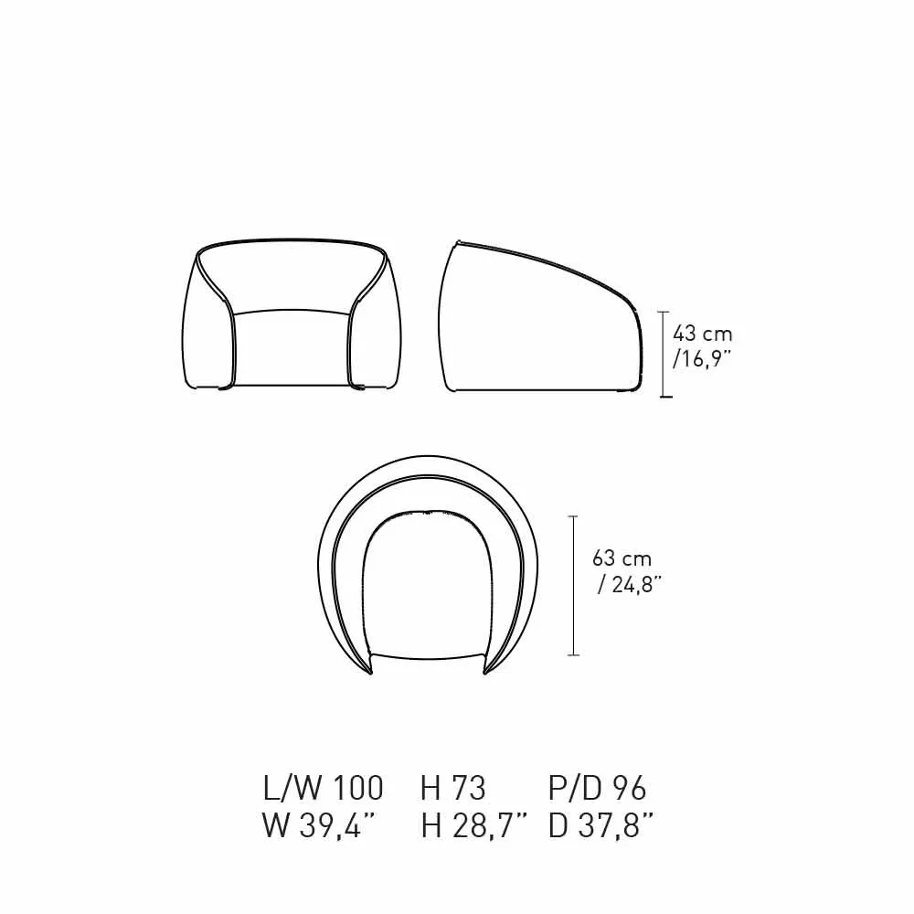 Relax Armchair Modern Design Made In Italy In Colored Fabric - Baloo - Image 8