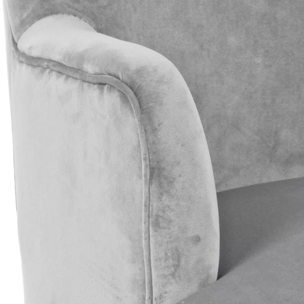 Living Room Armchair In Wood And Velvet Effect Scandinavian Design - Cinzio - Image 2