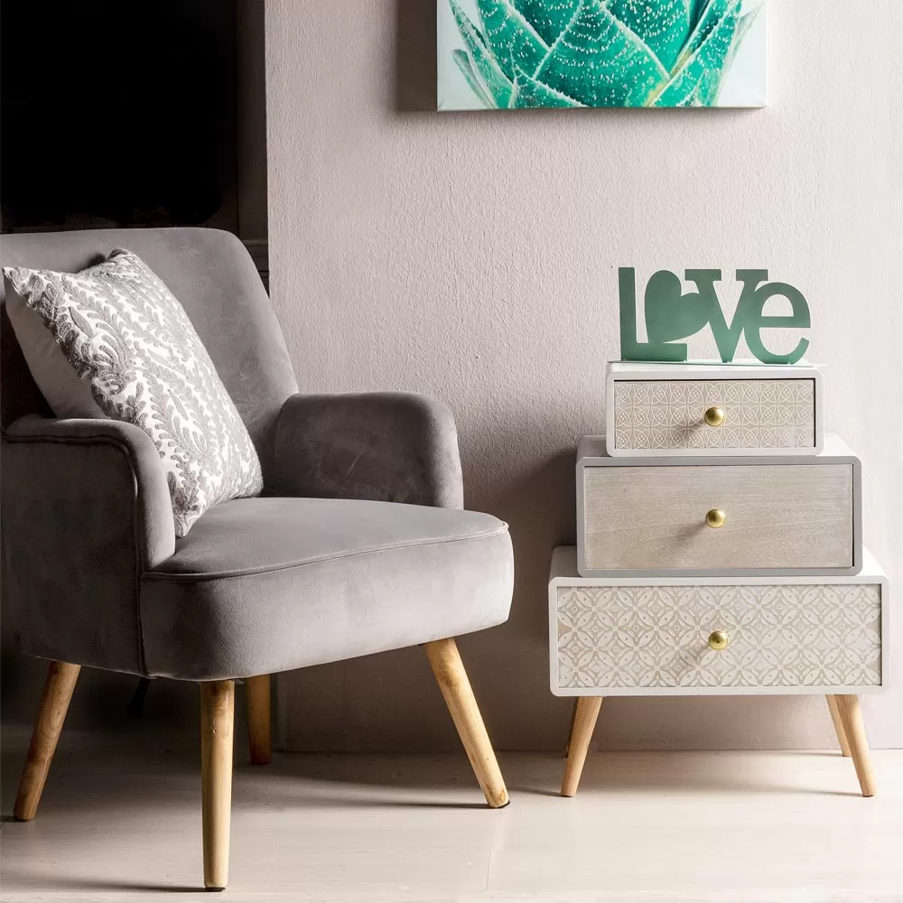 Living Room Armchair In Wood And Velvet Effect Scandinavian Design - Cinzio - Image 4