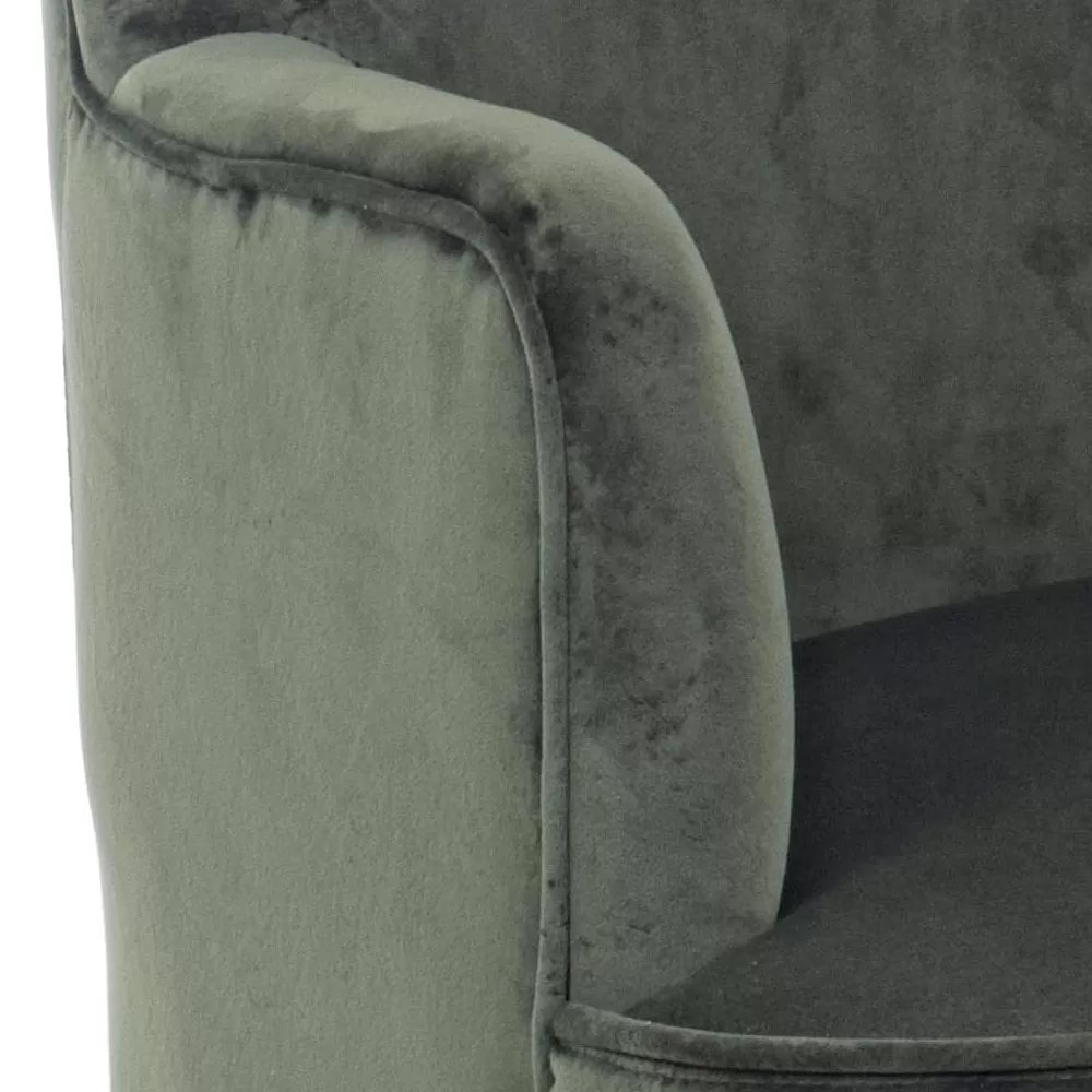 Living Room Armchair In Wood And Velvet Effect Scandinavian Design - Cinzio - Image 10