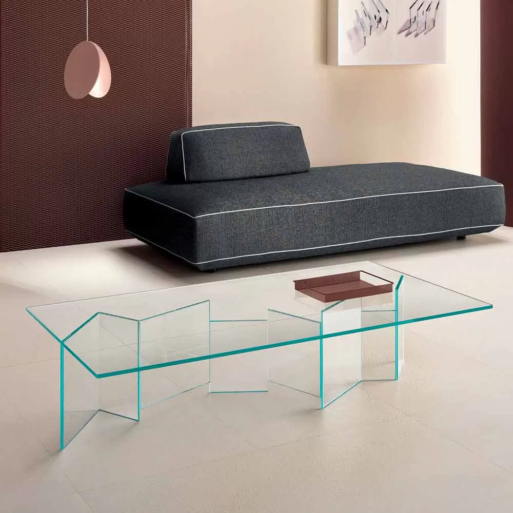Low Coffee Table In Extra-clear Glass 2 Sizes Made In Italy - Random - Image 2