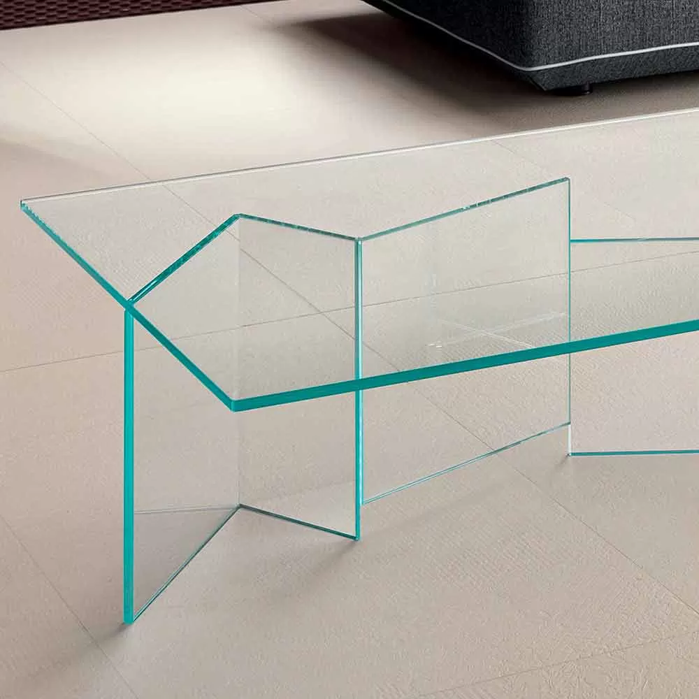 Low Coffee Table In Extra-clear Glass 2 Sizes Made In Italy - Random - Image 3