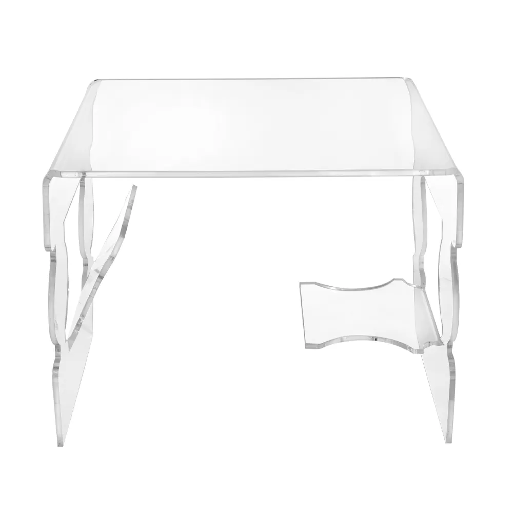 Low Living Room Coffee Table In Transparent Recyclable Plexiglass - Anesio - Image 2