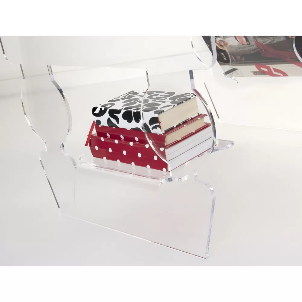 Low Living Room Coffee Table In Transparent Recyclable Plexiglass - Anesio - Image 4