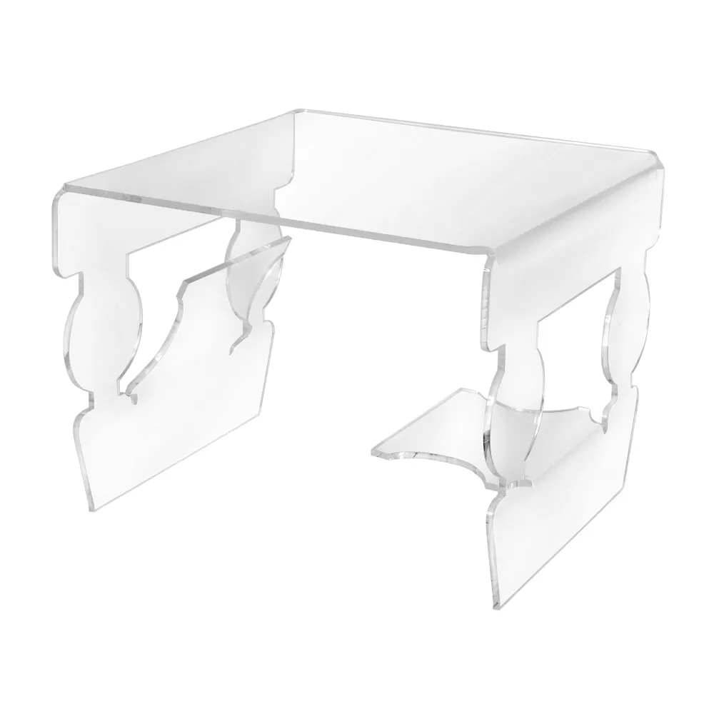 Low Living Room Coffee Table In Transparent Recyclable Plexiglass - Anesio