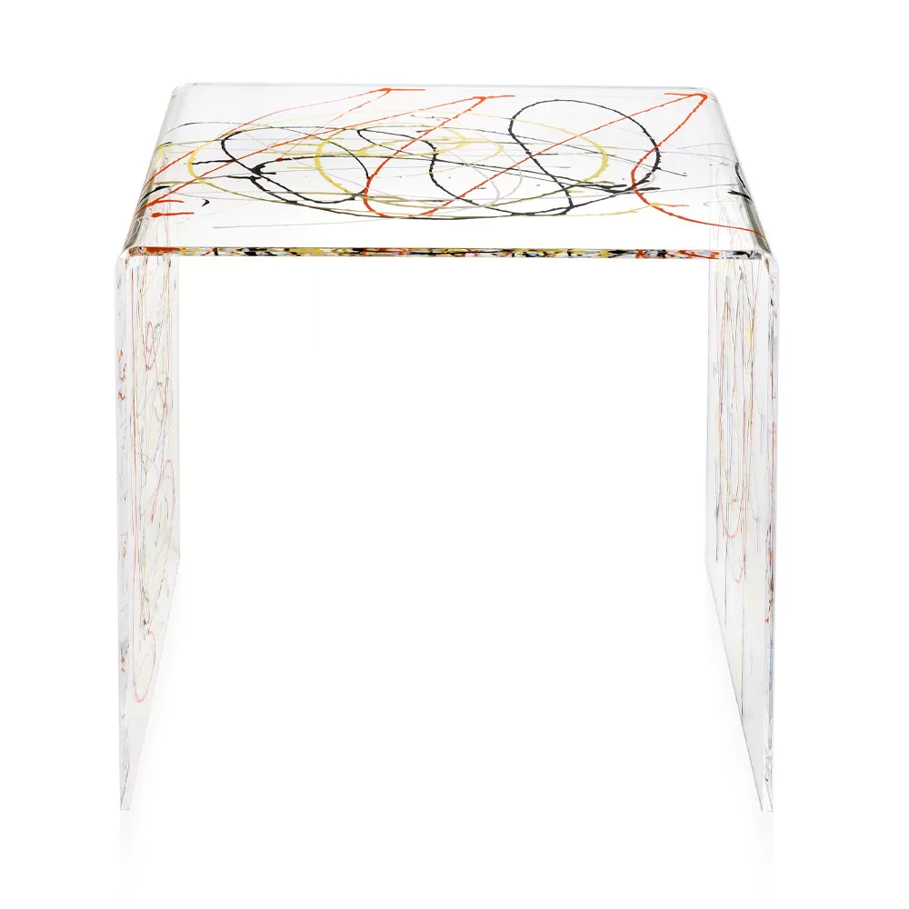 Bedside Table In Transparent And Colored Plexiglass 2 Sizes - Pelere - Image 2