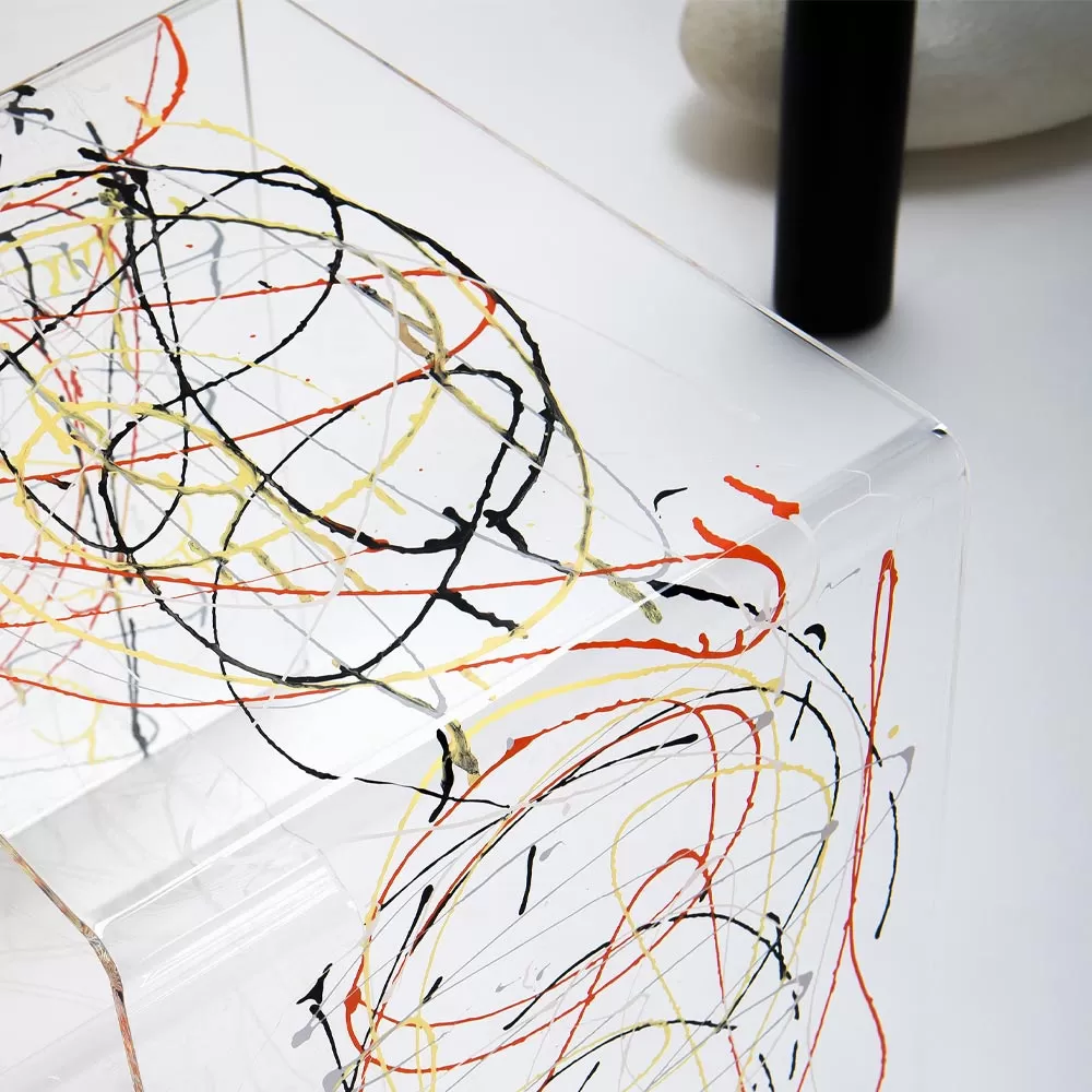 Bedside Table In Transparent And Colored Plexiglass 2 Sizes - Pelere - Image 3