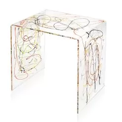 Bedside Table In Transparent And Colored Plexiglass 2 Sizes - Pelere