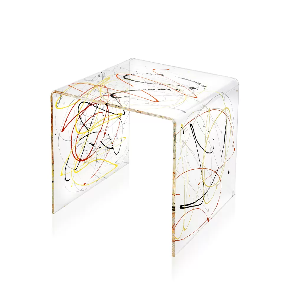 Bedside Table In Transparent And Colored Plexiglass 2 Sizes - Pelere - Image 4