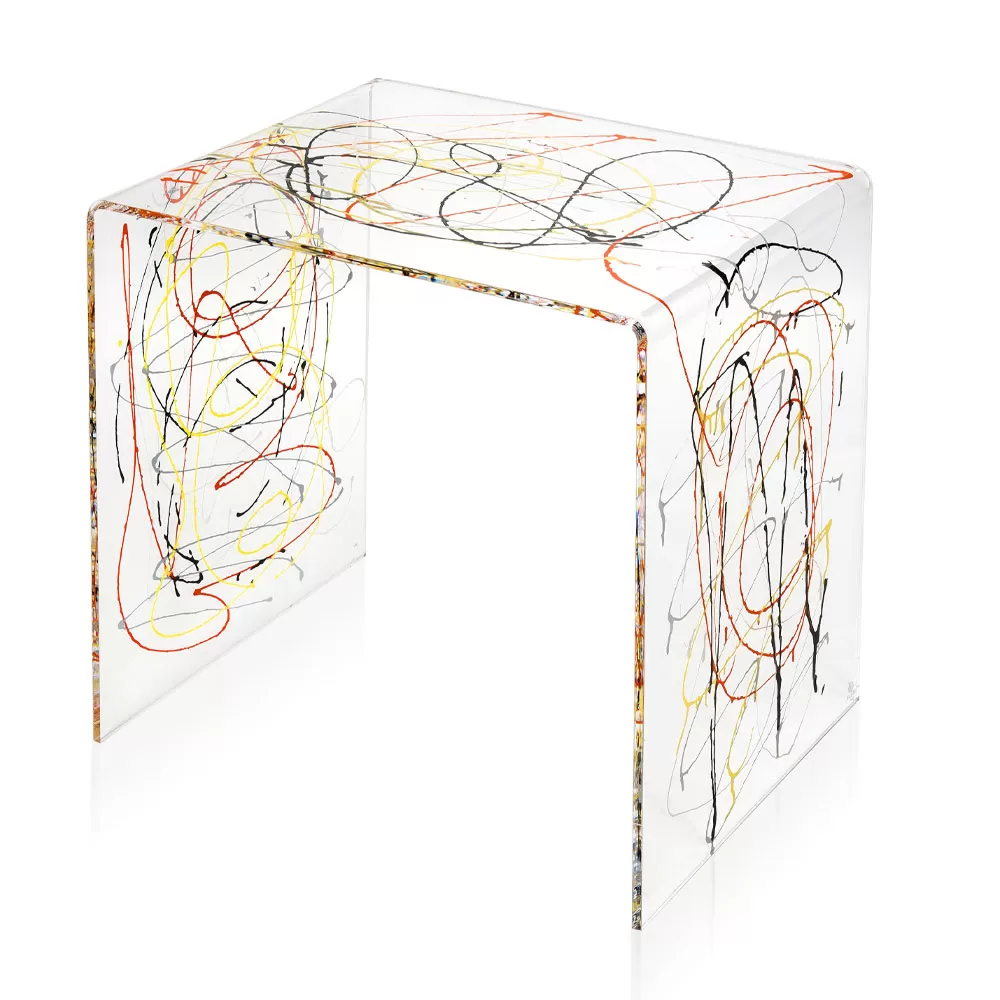 Bedside Table In Transparent And Colored Plexiglass 2 Sizes - Pelere