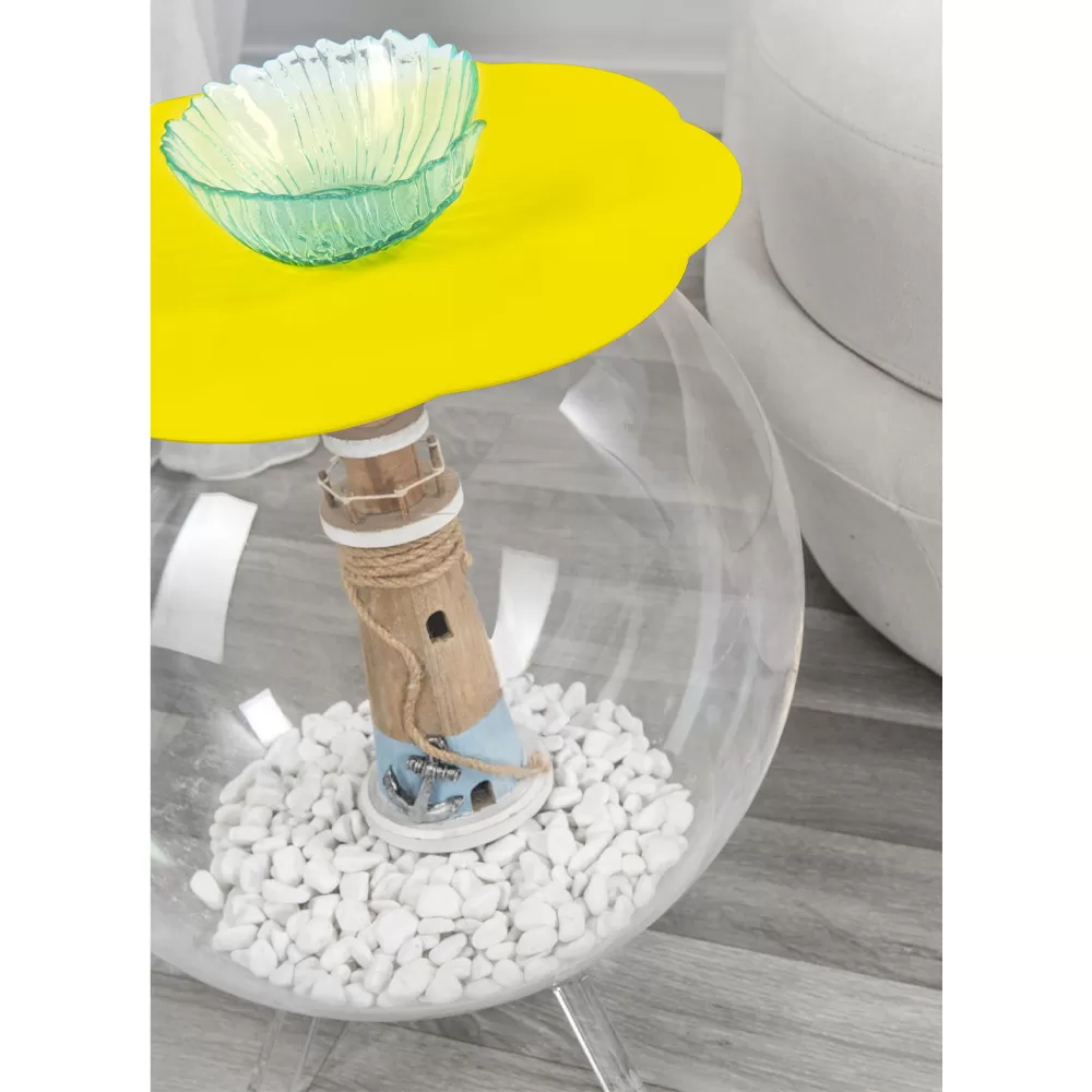 Yellow Storage Side Table With A Modern Design Biffy, Made In Italy - Image 7
