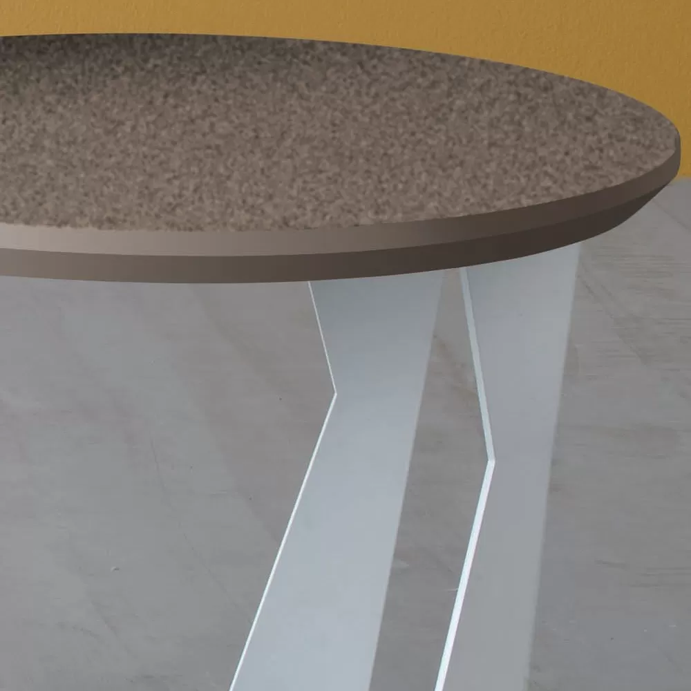 Round Coffee Table In Inclined Metal And Ceramic 3 Sizes - Coriko - Image 2