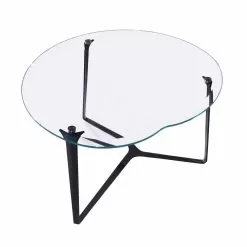 Coffee Table, Handcrafted, In Glass And Steel Made In Italy - Alicante