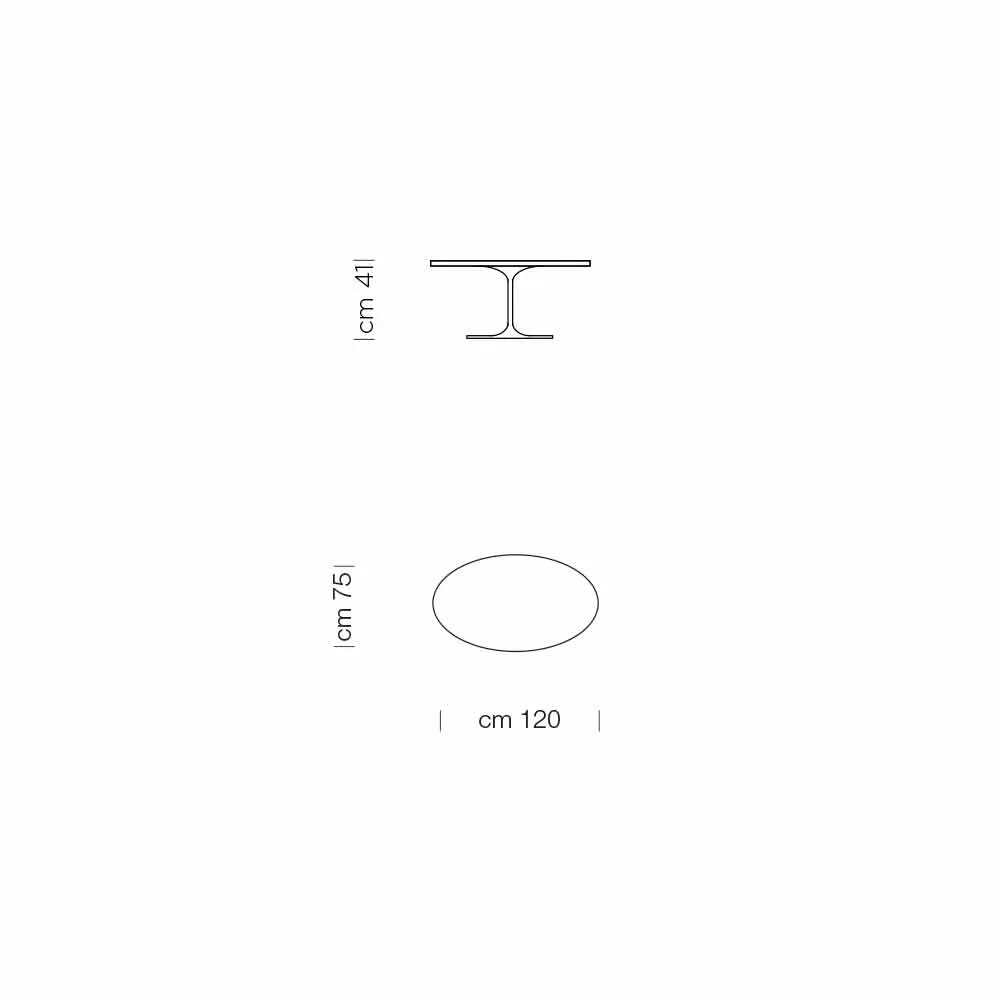 Luxury Coffee Table With Oval Top In Fenix Made In Italy - Dollars - Image 4