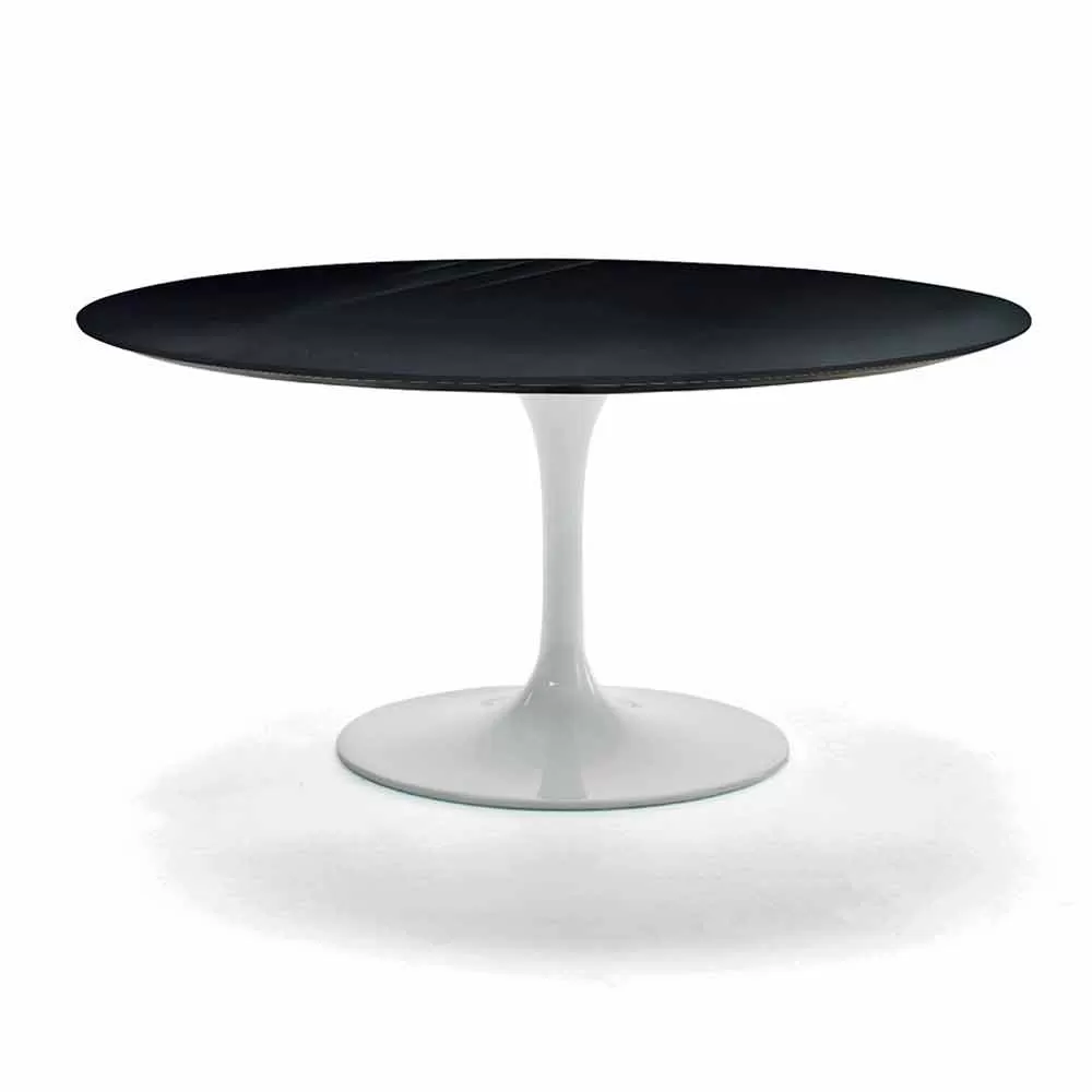 Coffee Table With Round Top In Precious Made In Italy Laminate - Dollars - Image 2