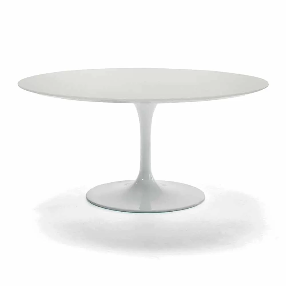 Coffee Table With Round Top In Precious Made In Italy Laminate - Dollars