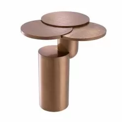 Design Coffee Table In Brushed Copper Finish Steel - Olbia