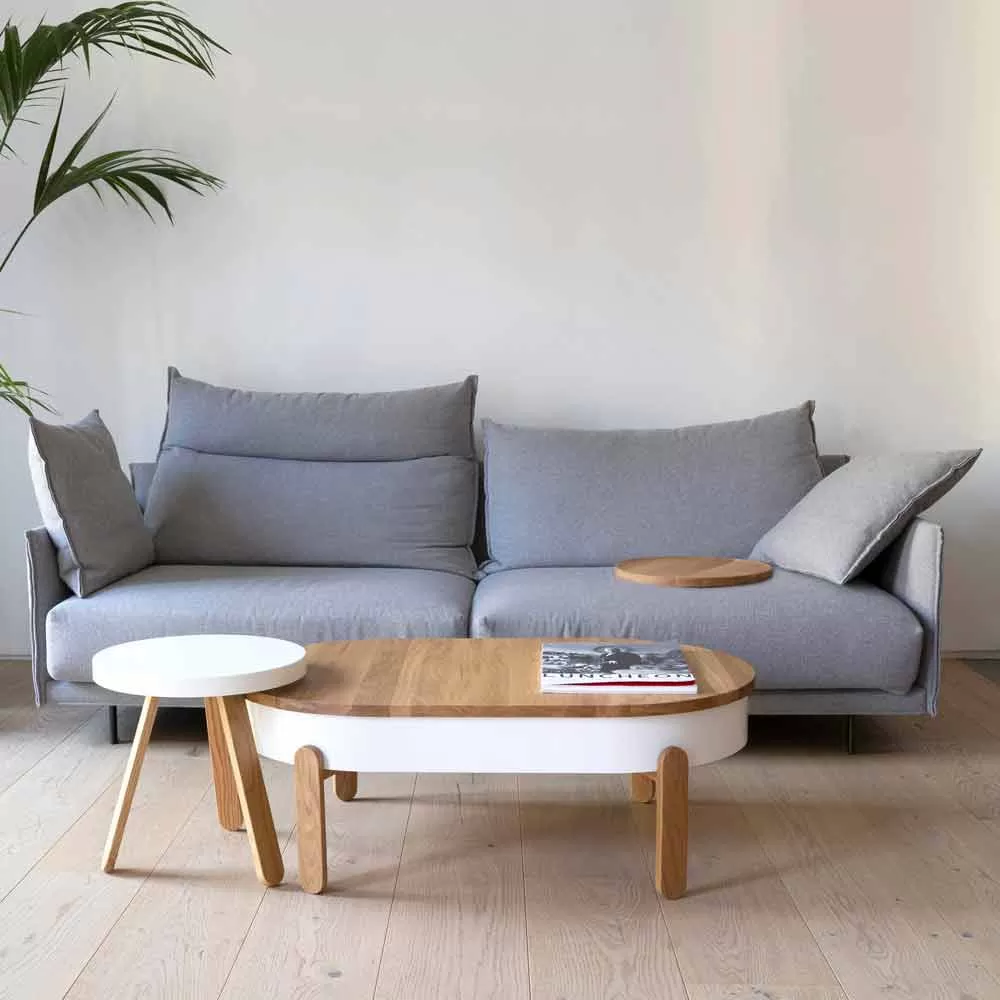 Design Coffee Table In Solid Wood And Lacquered Metal - Salerno - Image 11