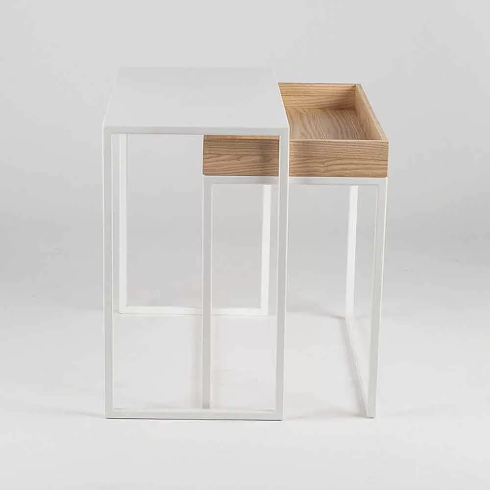 Steel Coffee Table With Ash Tray Made In Italy - Lace