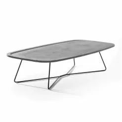 Coffee Table In Cement With Metal Structure Made In Italy - Evolve