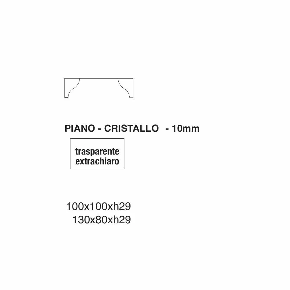 Coffee Table In Extra-clear Transparent Crystal Made In Italy - Lithium - Image 4