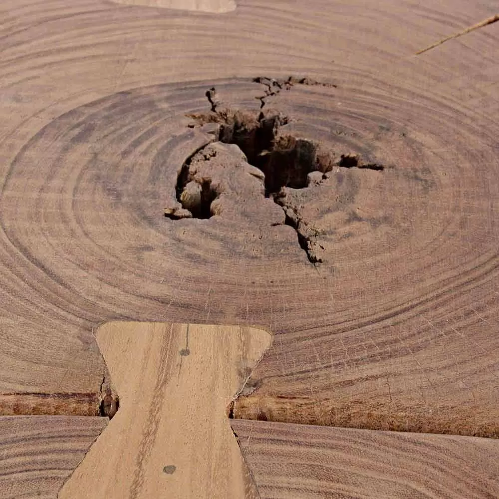 Coffee Table In Acacia Wood And Homemotion Painted Steel - Havana - Image 4