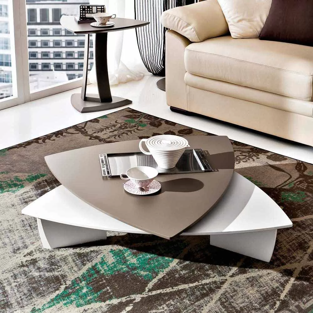 Coffee Table In Lacquered Mdf With Swivel Top Made In Italy - Lisa - Image 3