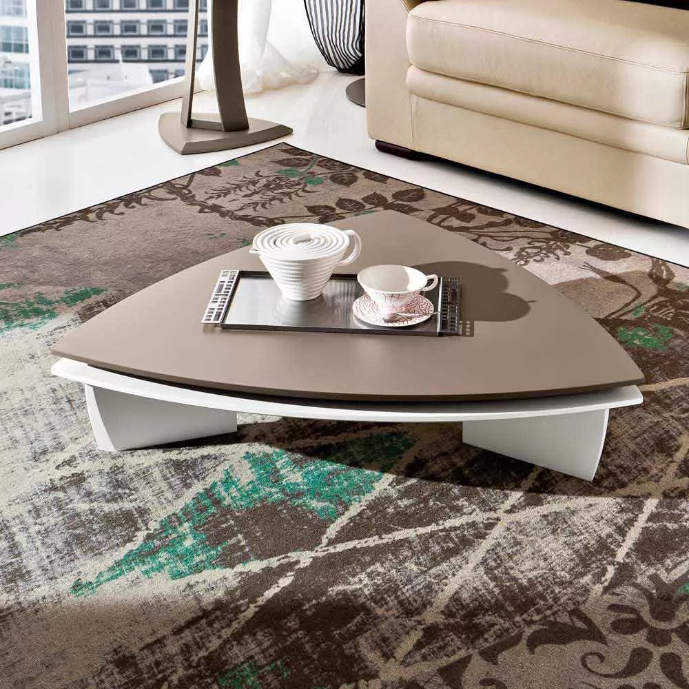 Coffee Table In Lacquered Mdf With Swivel Top Made In Italy - Lisa