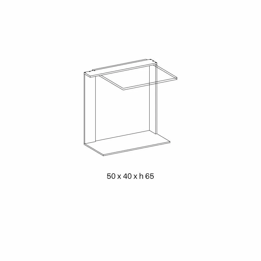 Modern Metal And Smoked Or Clear Glass Coffee Table Made In Italy - Teilor - Image 9