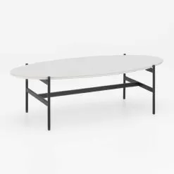 Modern Design Oval Living Room Table With Ceramic Top - Donatella