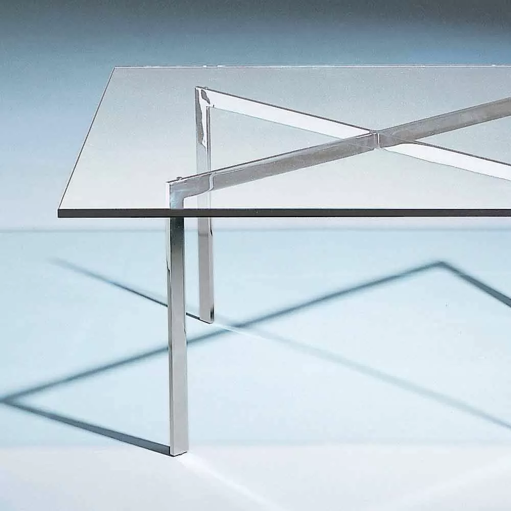 Square Tempered Glass Coffee Table Made In Italy - Madrid - Image 2