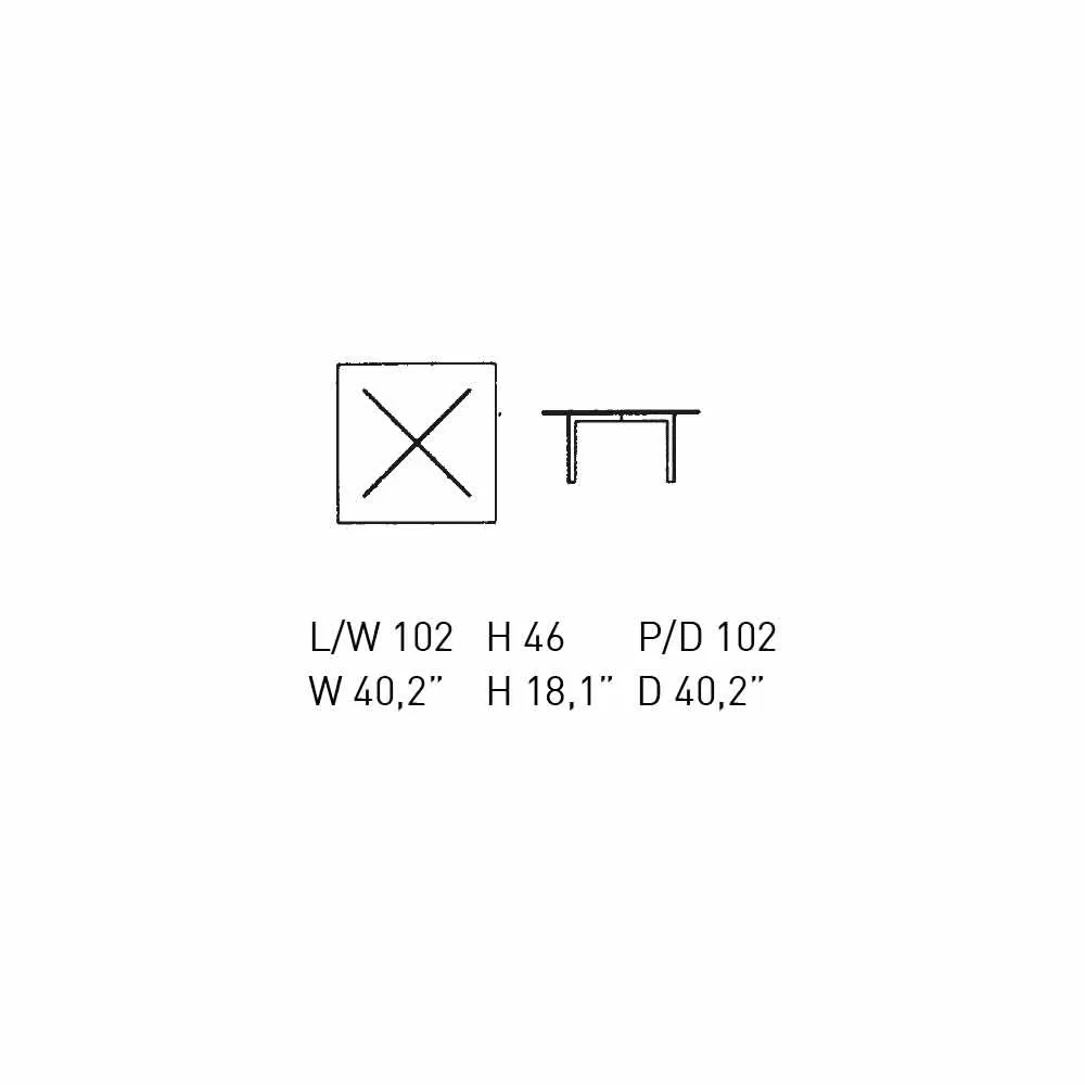 Square Tempered Glass Coffee Table Made In Italy - Madrid - Image 3