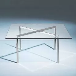 Square Tempered Glass Coffee Table Made In Italy - Madrid