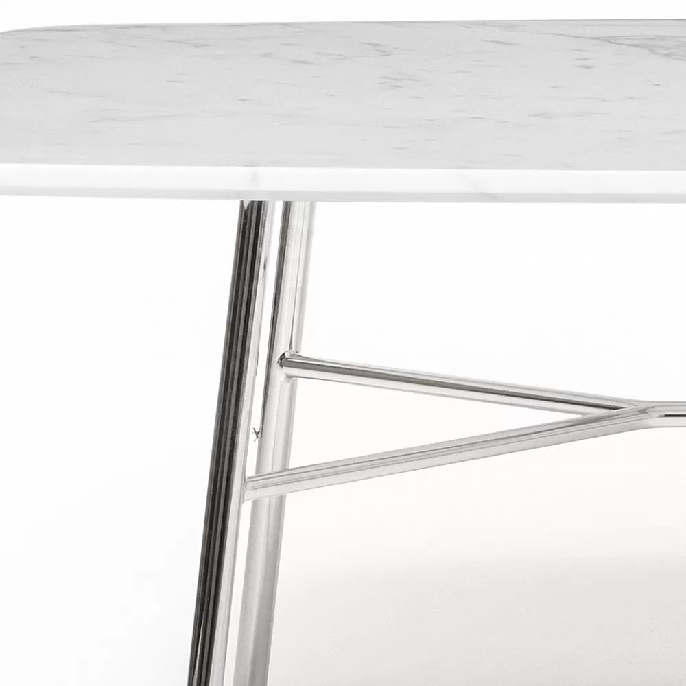 Rectangular Coffee Table With Marble Top Made In Italy - Makino - Image 2